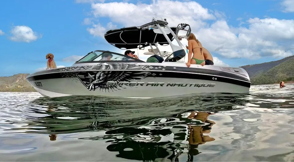 230 Nautique Super Air Billabong Edition with BoatMate Tandem Trailer
