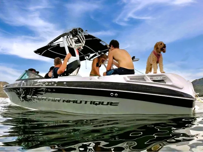 230 Nautique Super Air Billabong Edition with BoatMate Tandem Trailer